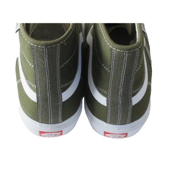 Vans Men's Gilbert Crockett Hi Dark Olive Green White Canvas shoes Sizes NIB - Picture 5 of 5